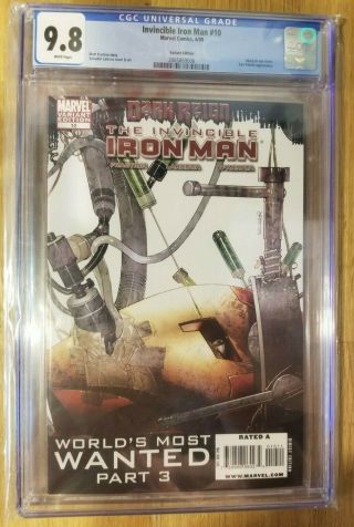 Invincible Iron Man 10 Variant Cgc 9.  8 1st Pepper Potts As Rescue