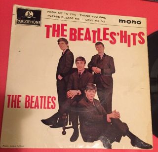 The Beatles Hits Uk 1963 Vinyl Ep From Me To You Please Me Love Me Do Thank Girl