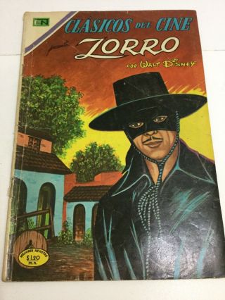1970 Spanish Comics Clasicos Del Cine 232 El Zorro Editor Novaro Mexico EspaÑol