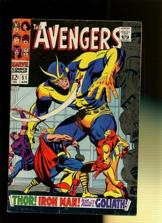 Avengers 51 Vg,  4.  5 1 Book In The Clutches Of The Collector John Buscema