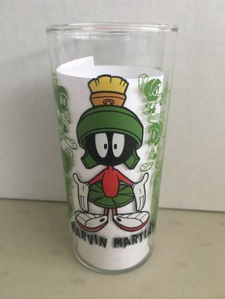 [wb] Warner Brothers - Looney Tunes " Marvin Martian ",  Glass [ 16 Oz.  ] 1996 Yr.