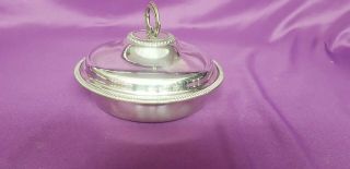 An Antique Silver Plated Tureen Dish With Elegant Patterns.  Stamped With Harrods