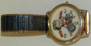 Rare 1994 Betty Boop Watch,  Motorcycle Fleisher Studios,  Eyes Appear To 