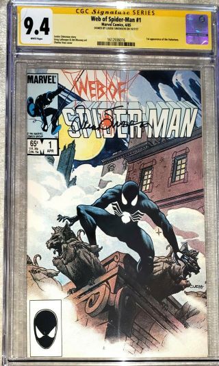 Web Of Spider - Man 1 Vess Cover Cgc Ss 9.  4 Signed By L.  Simonson