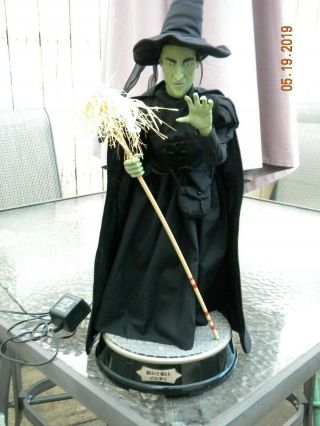 Wizard Of Oz Wicked Witch Of The West Animated Talking Figure 19.  5 " Gemmy 2001