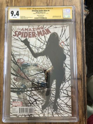 The Spider - Man 4 (1st Appearance Of Silk) Cgc Ss 9.  4 Signed By Ramos
