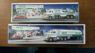 Hess Trucks 1990 Tanker Truck And 1991 Truck And Racer