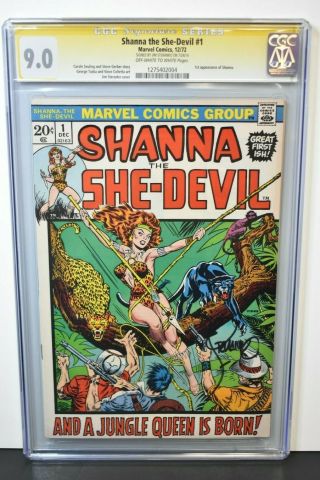 Shanna The She - Devil 1 1972 Cgc Grade 9.  0 Signature Series Signed Jim Steranko