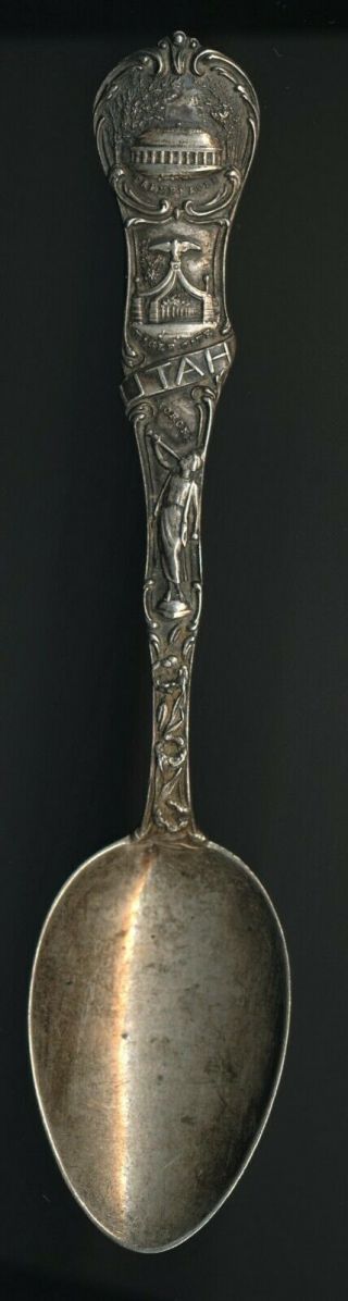 Vintage Sterling Silver Souvenir Collector Spoon Utah 5 1/2 Inches,  20.  4 Grams