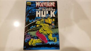 1989 Wolverine Battles The Incredible Hulk 1st Printing Nm 9.  2 Reprints 180 - 181