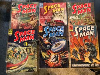 Space Man No 3 - 8 Dell 1962 Scifi Comics $0.  12
