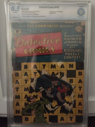 Detective Comics 142 2nd Appearance Of The Golden Age Riddler.  Riddler Cove