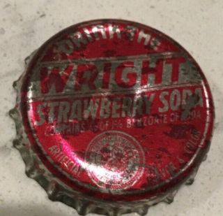 Wright Strawberry Soda Louisiana Tax Stamp Soda Bottle Cap Cork