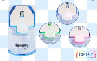 2.  4ghz Japan Anime Hatsune Miku 7 Colour Luminous Usb Wireless Mouse Gift