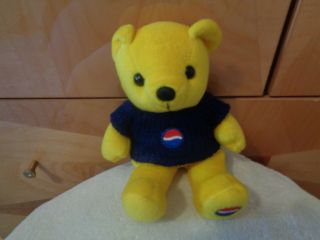 Pepsi Bear Limited Edition 1999 Anniversary Bear 9 " Yellow Plush Bear