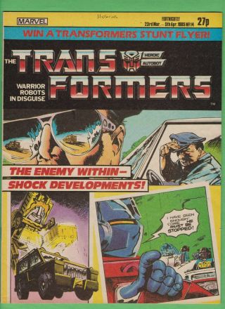 Marvel Uk The Transformers 14 (1985) British Weekly Comic