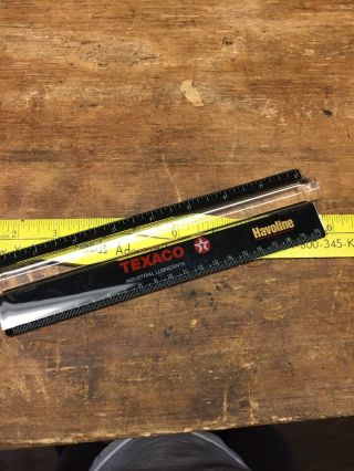 Texaco Havoline 8 " Ruler And Magnifier