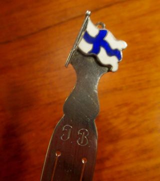 Sterling Silver Book Mark Page Marker with Flag of Finland 4