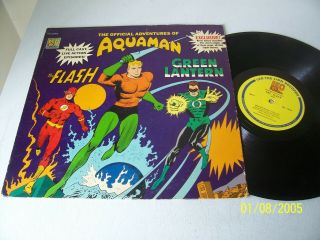 1967 " Official Adventures Of Aquaman The Flash & Green Lantern Lp - Ch - 1040