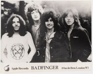 Badfinger Publicity Photo 8 " X 10 " Orig Press Photo Apple Records Beatles
