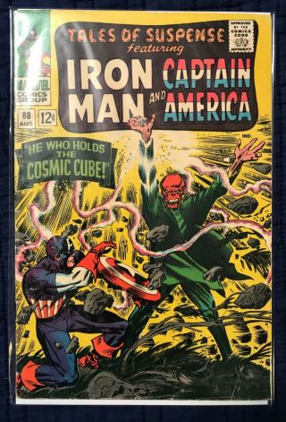 Tales Of Suspense 80 (aug 1966,  Marvel) Cosmic Cube Cover With Red Skull