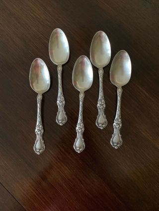 5 Vintage Collectible Spoons 7 ",  1835 R Wallace 9