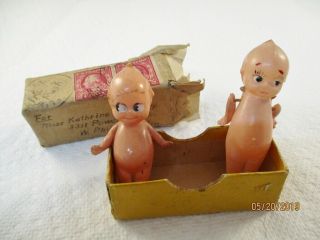 (1) Tiny Vintage Celluloid Kewpie Doll Japan & Plastic 10/0 Kewpie Doll