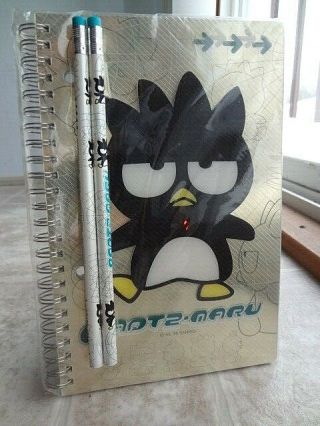 Sanrio 1999 Badtz - Maru Note Book & Pencil Set
