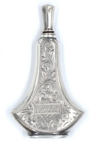 Antique Japanese Aesthetic Perfume Bottle Engraved 950 Sterling Silver Keystone