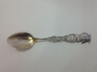 Sterling Silver Souvenir Spoon Gold Mine Cripple Creek Colorado.  Indian Chief