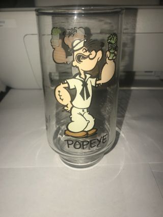 Vintage Popeye Coca - Cola 1975 Glass,  Kollect - A - Set Series,  King Features