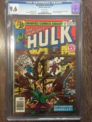 The Incredible Hulk 234 Cgc 9.  6 First Appearance Of Quasar