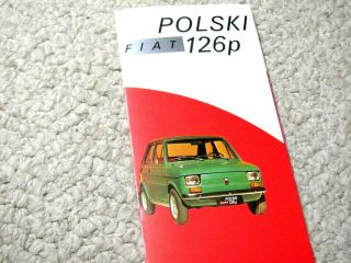 1979 Polski Fiat 126p (poland) Sales Brochure.