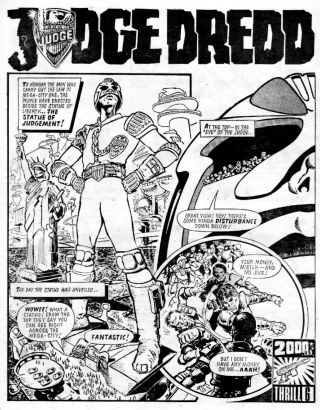 2000AD Prog 7 Statue of Judgement Judge Dredd Comic Issue 1977 Penny Start 2