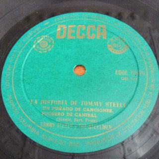 THE TOMMY STEELE STORY A HANDFUL OF SONGS SPANISH DECCA SOLID CENTRE EP 45 4