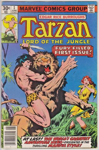 Tarzan Lord Of The Jungle 1 Vf 1977 Marvel Bronze Age Comics