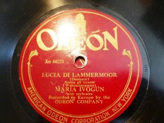 1917 Maria Ivoguen Coloratura German Lucia Di Lammermoor Mad Scene Ivogun 78