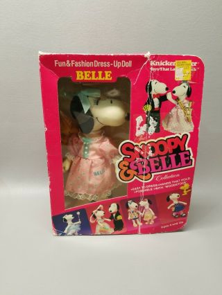 Vintage Knickerbocker Snoopy Belle Doll Dress Up 8 " Nib Peanuts
