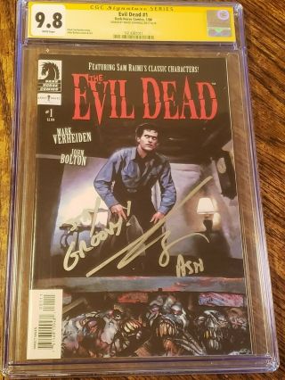 Cgc Ss 9.  8 Evil Dead 1 Signed By Bruce Campbell " Stay Groovy "