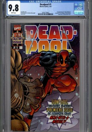 Deadpool 1 Cgc 9.  8 Nm/mt Marvel Comics,  1997 1st Solo Series