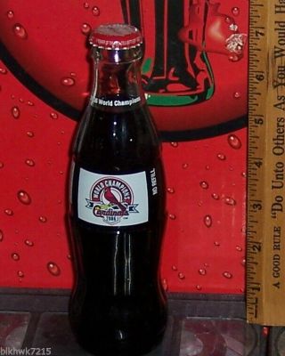 2007 St Louis Cardinals World Champions 2006 8 Ounce Glass Coca - Cola Bottle