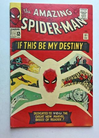 1965 Spider - Man 31 – 1st Gwen Stacy,  Harry Osbourne,  Miles Warren – F