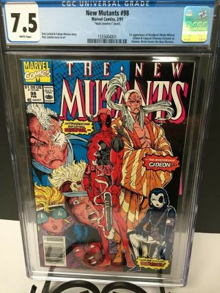Mutants 98 Vol 1 Cgc 7.  5 Extremely Rare Mark Jewelers Insert 1st Deadpool