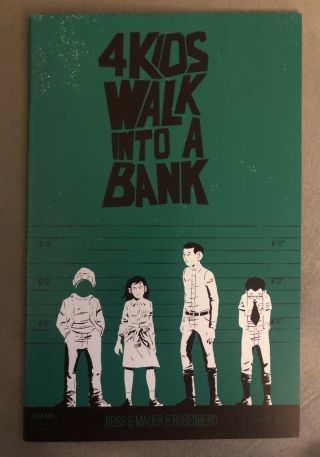 4 Kids Walk Into A Bank 1 Cbsi Green Variant 68/100 Only 100 Made Black Mask