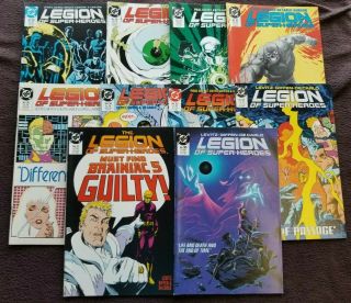 Legion Of - Heroes 50 - 59 Dc 1988 Comic Run 50 51 52 53 54 55 56 5758 59