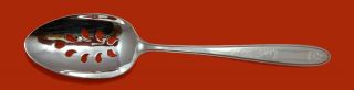 Grosvenor By Community Plate Silverplate Serving Spoon Pierced 9 - Hole Custom