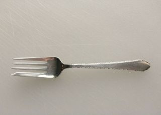 1 Lunt William & Mary Sterling Silver 6 " Salad Fork / No Monogram