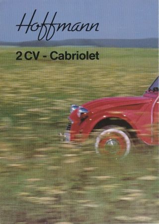 Brochure Folder 1989 CitroËn 2cv _ Cabriolet Hoffmann