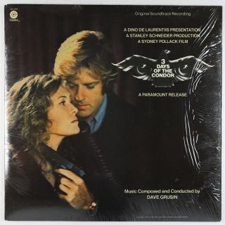 Dave Grusin - 3 Days Of The Condor Ost Lp - Capitol Vg,  Shrink