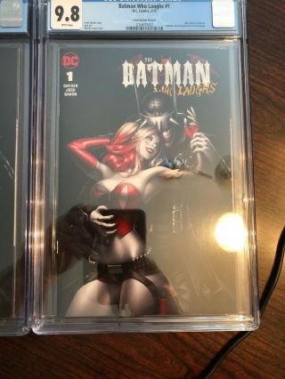 Batman Who Laughs 1 CGC 9.  8 Warren Louw Variant Covers A & B Harley Quinn 3